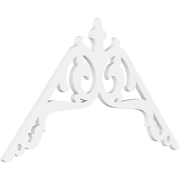 Ekena Millwork Pitch Amber Architectural Grade PVC Gable Pediment, 48"W x 28"H x 1"P (14/12) GPP048X028X100AMB - main